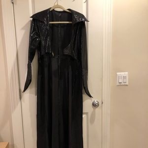 Vintage | Black leather cape